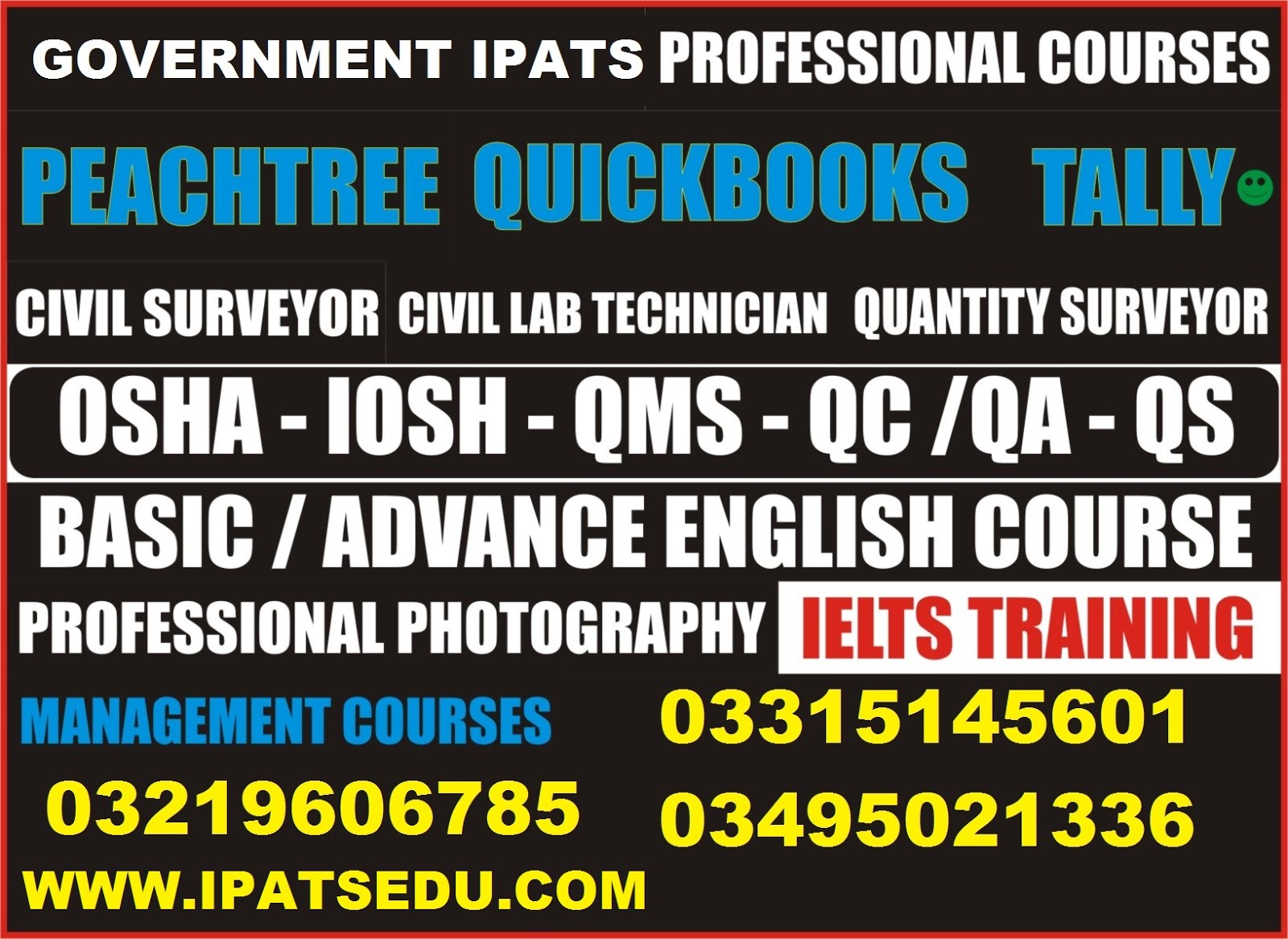 IPATS offer the courses in AUTO CAD 2D / 3D COURSEo3145228191,