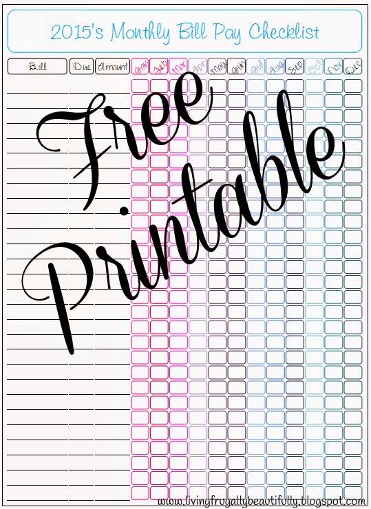living frugally beautifully monthly bill pay checklist how to write a bill for payment