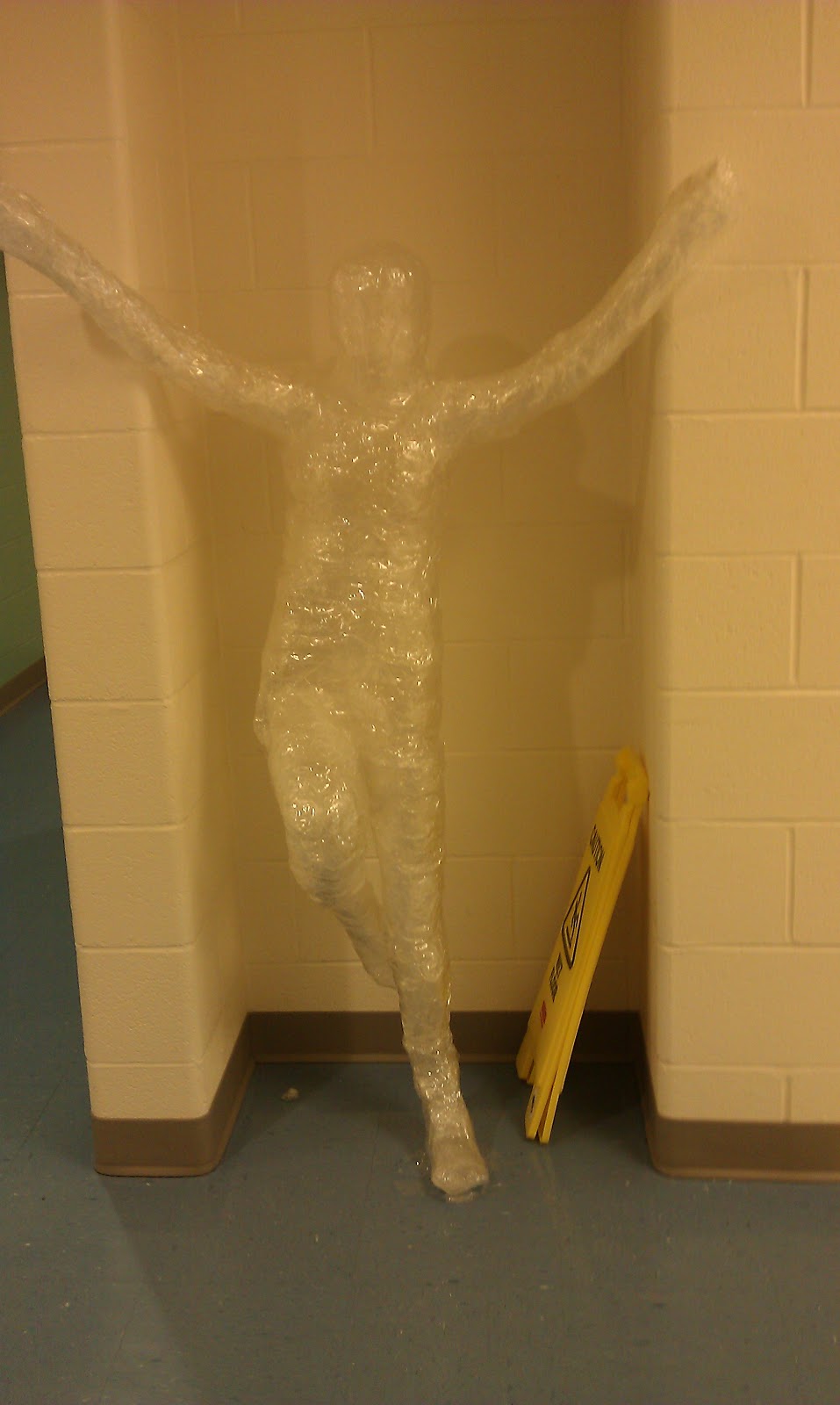 Art with Ms. Lloyd Packing tape sculptures...the finished product!