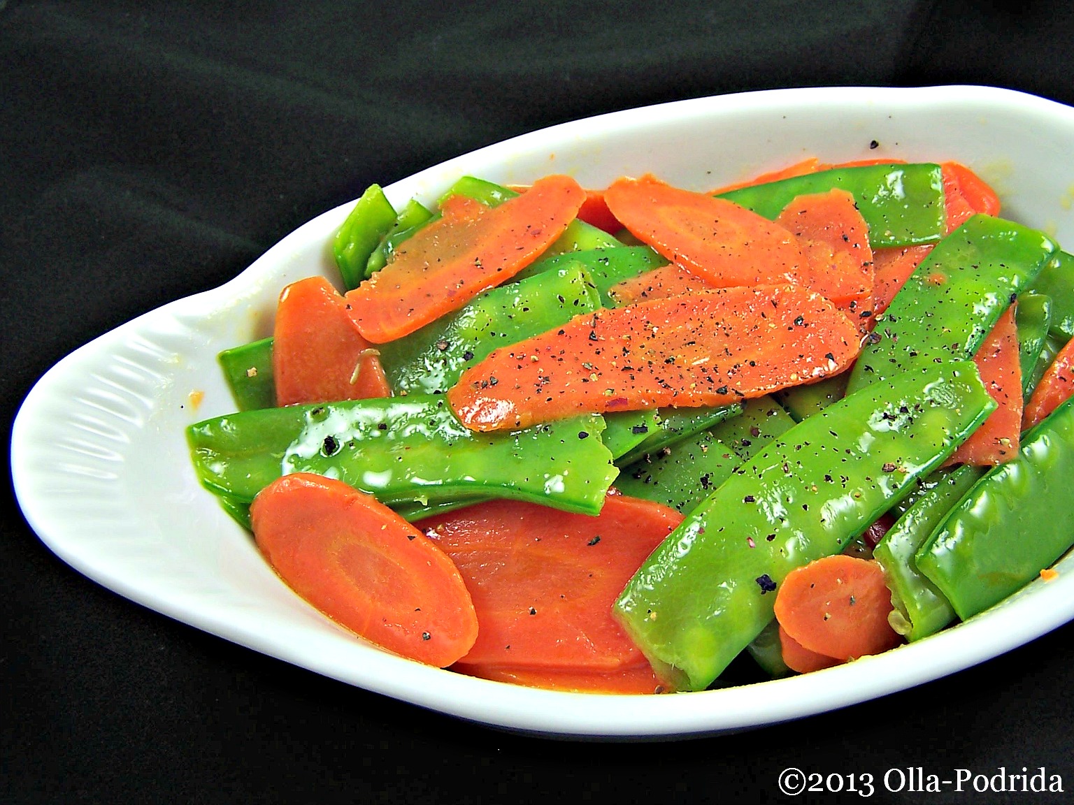 OllaPodrida Buttered Snow Peas and Carrots