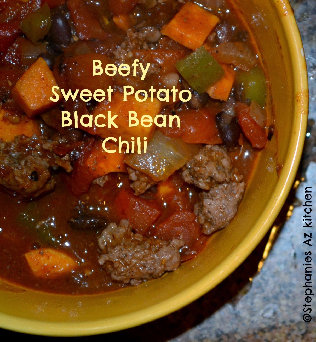 HealthyEatsGirl Beefy Sweet Potato Black Bean Chili