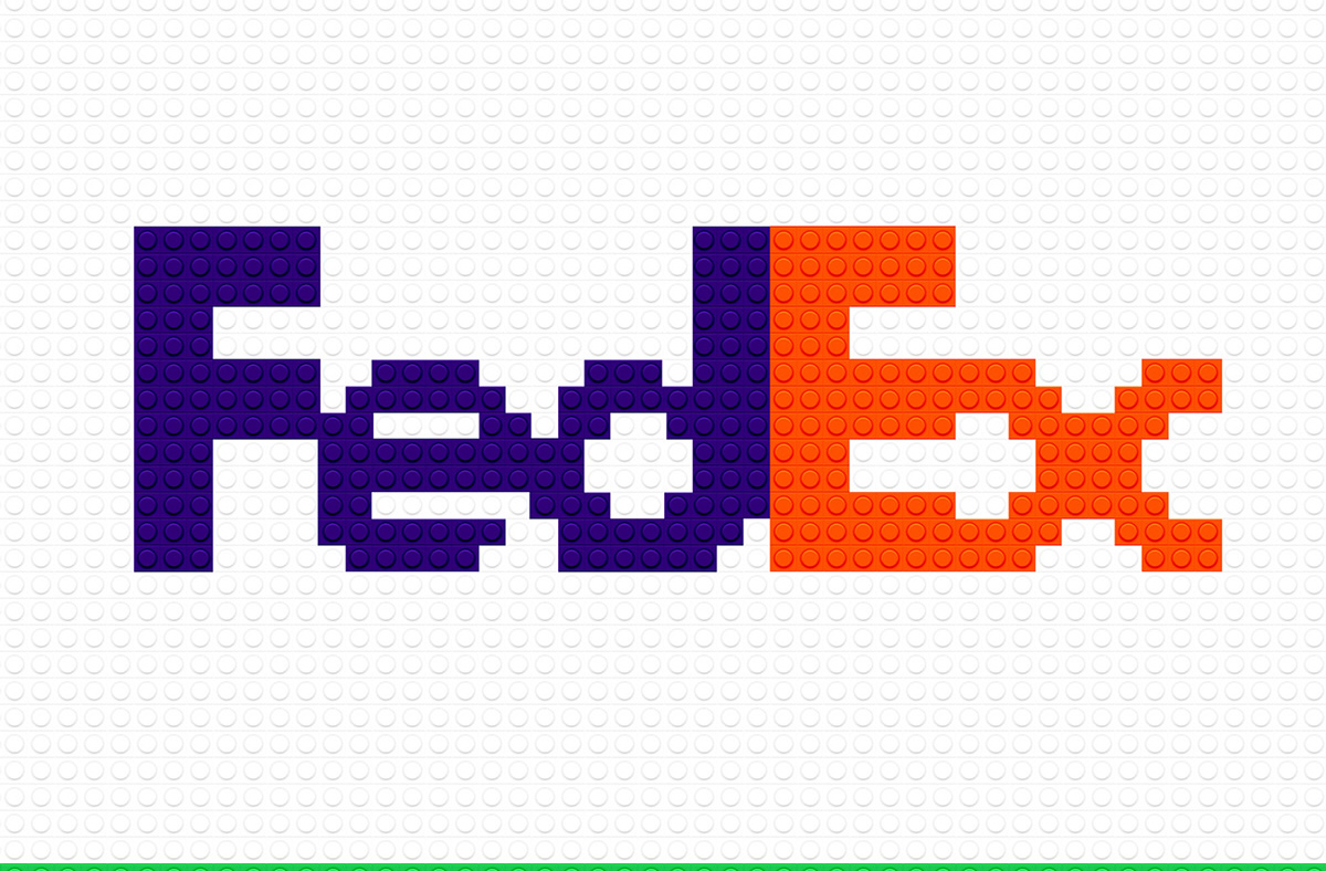 Marcas famosas com peças de Lego - Fedex