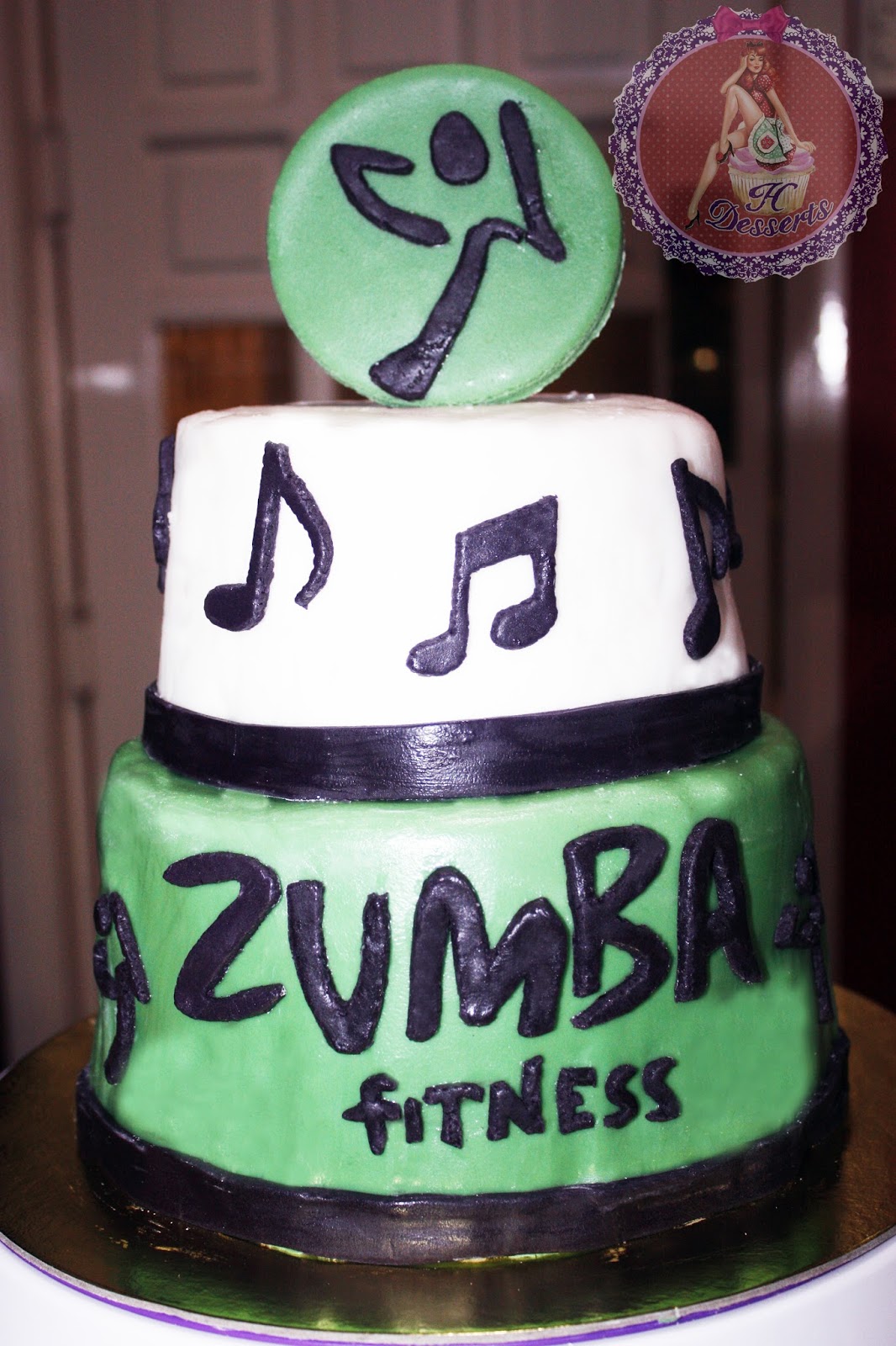 H Desserts All Edible Zumba Themed Birthday Cake as requested by client