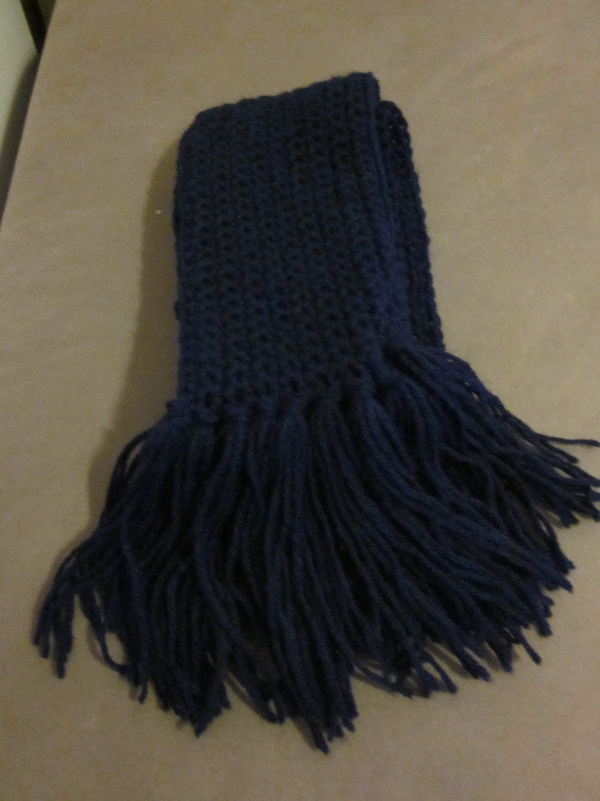 The Crafty Novice How to Add Fringe to a Scarf