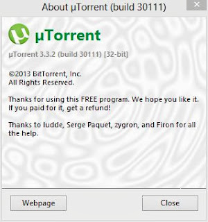 Navigate to Help> About uTorrent