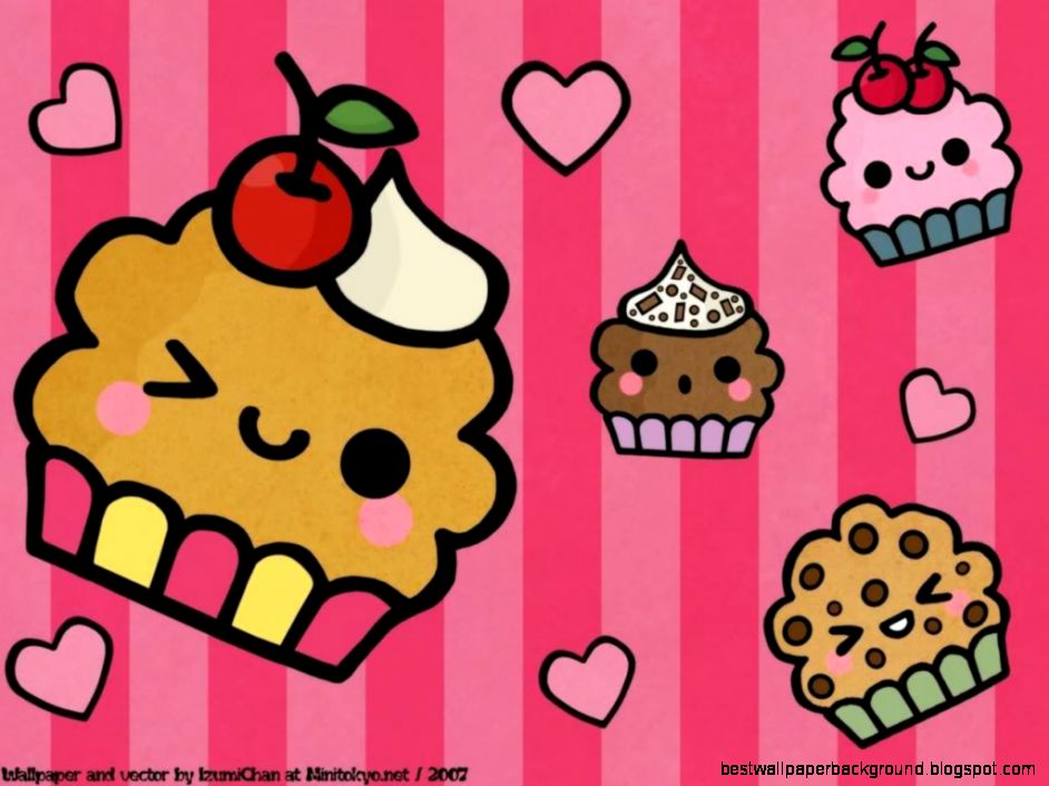 Kawaii Cute Cartoon Cupcakes Kawaii Cute Cartoon Cupcakes