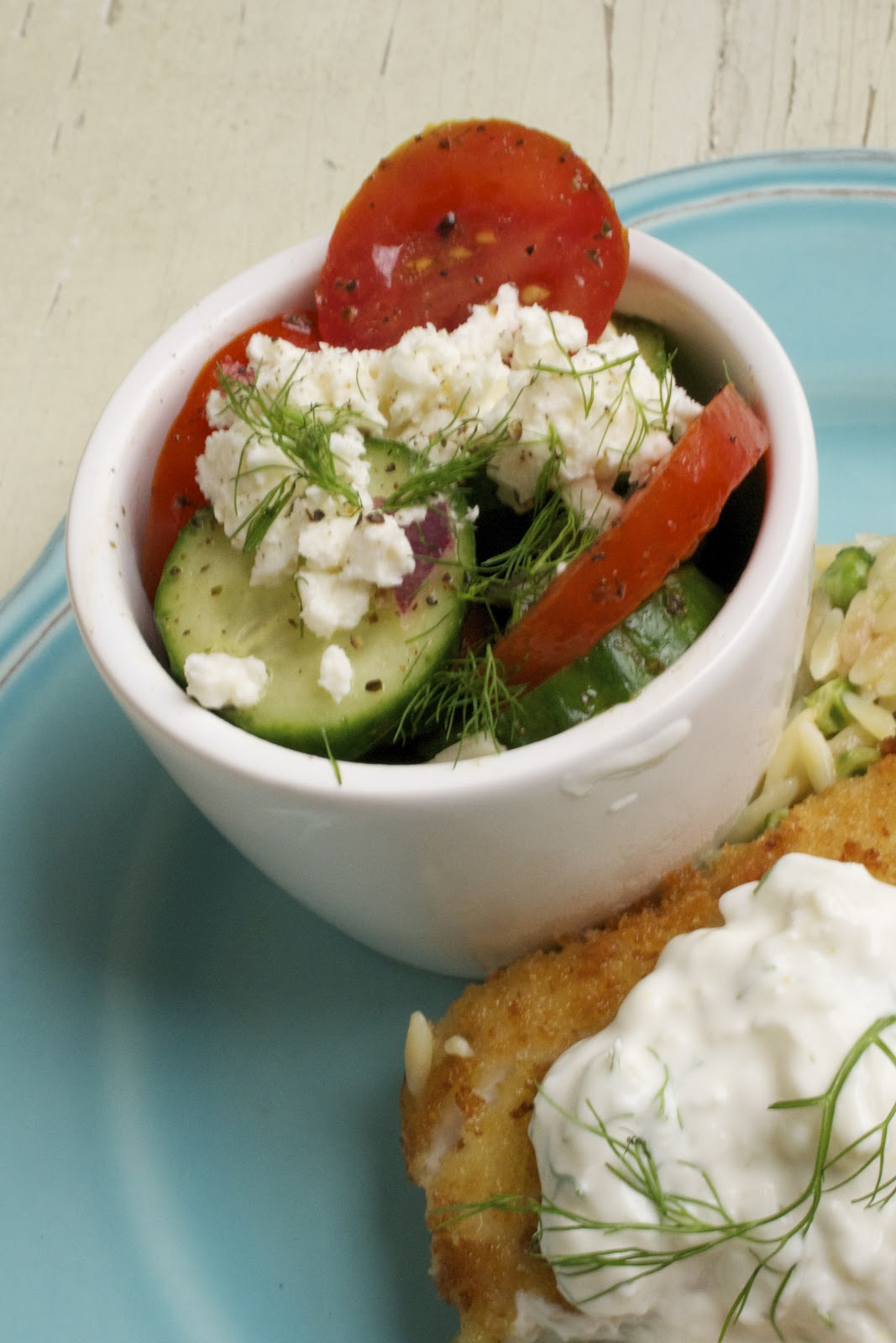 more than burnt toast Crispy Black Cod Fillets with Fennel Tzatziki