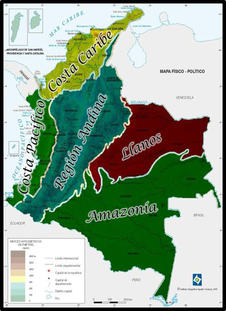 13+ Colombia Mapa Regiones Naturales Background