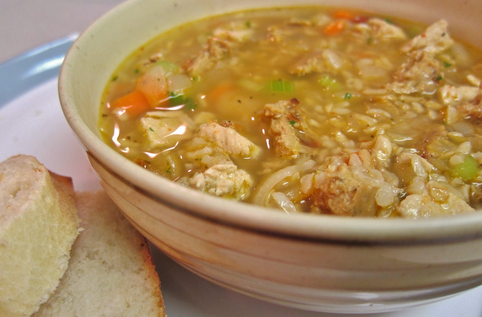 The Vegan Chronicle Chicken, Sausage, and Rice Soup
