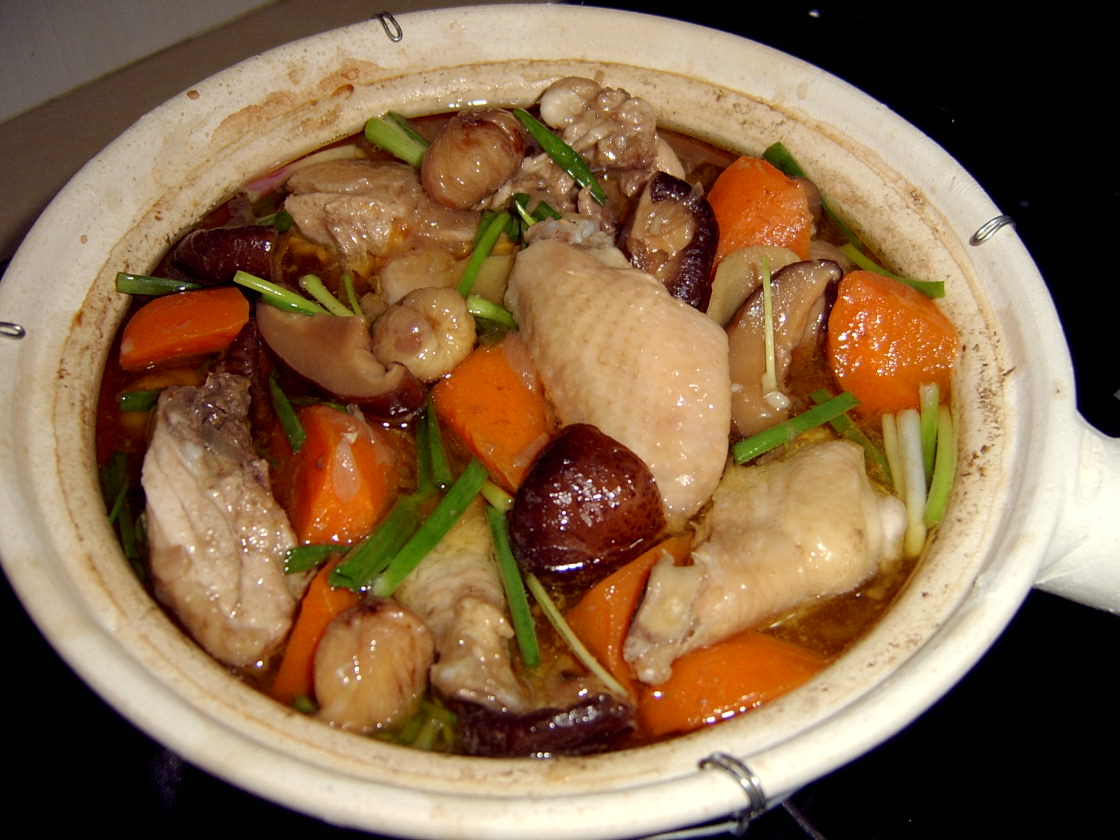 Through The Kitchen Door Braised Chicken With Chestnuts & Mushrooms