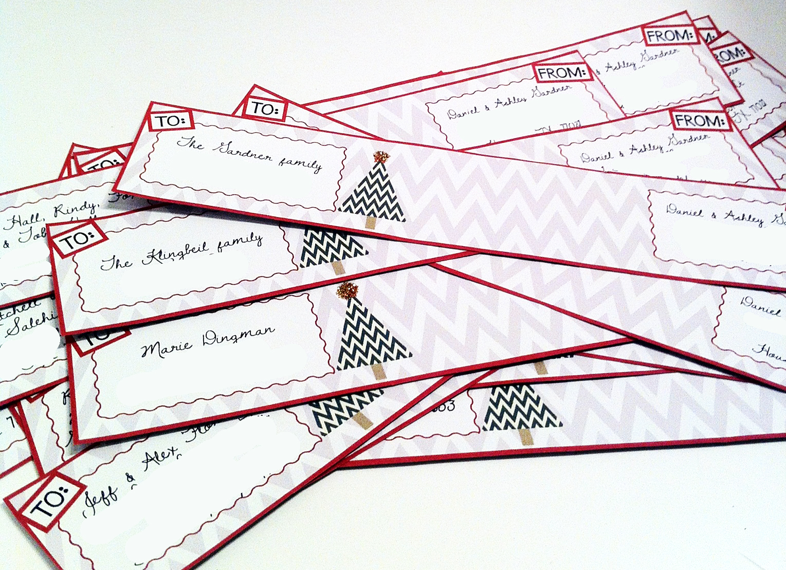 PrintableWisdom DIY Christmas card wraparound address labels + Free