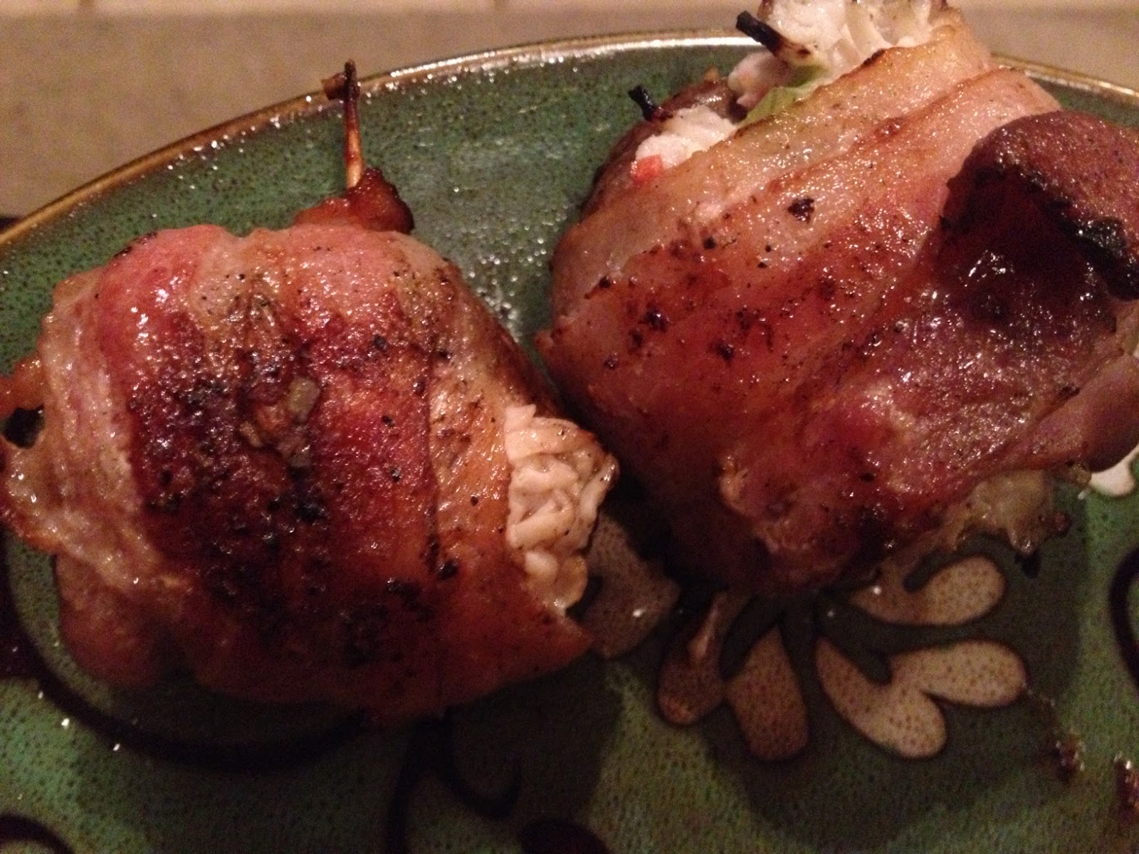 Not Your Mama's Martha Stewart Crab Stuffed, Bacon Wrapped Mushrooms!
