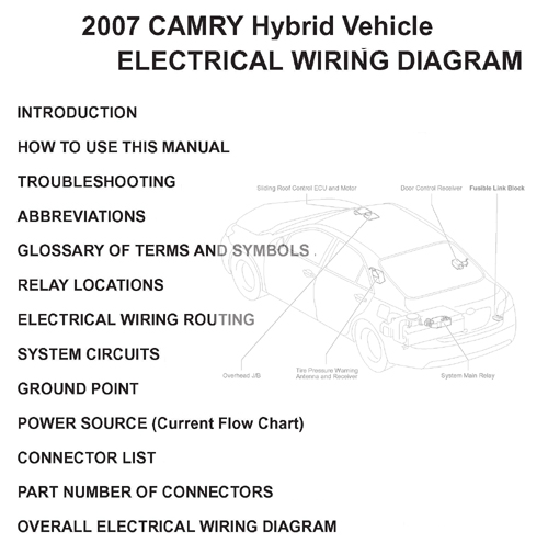 Electronique et Electricite: Toyota Camry Hybrid - Electrical Wiring Manual  2007 Camry Electrical Wiring Diagram Manual    Electronique et Electricite