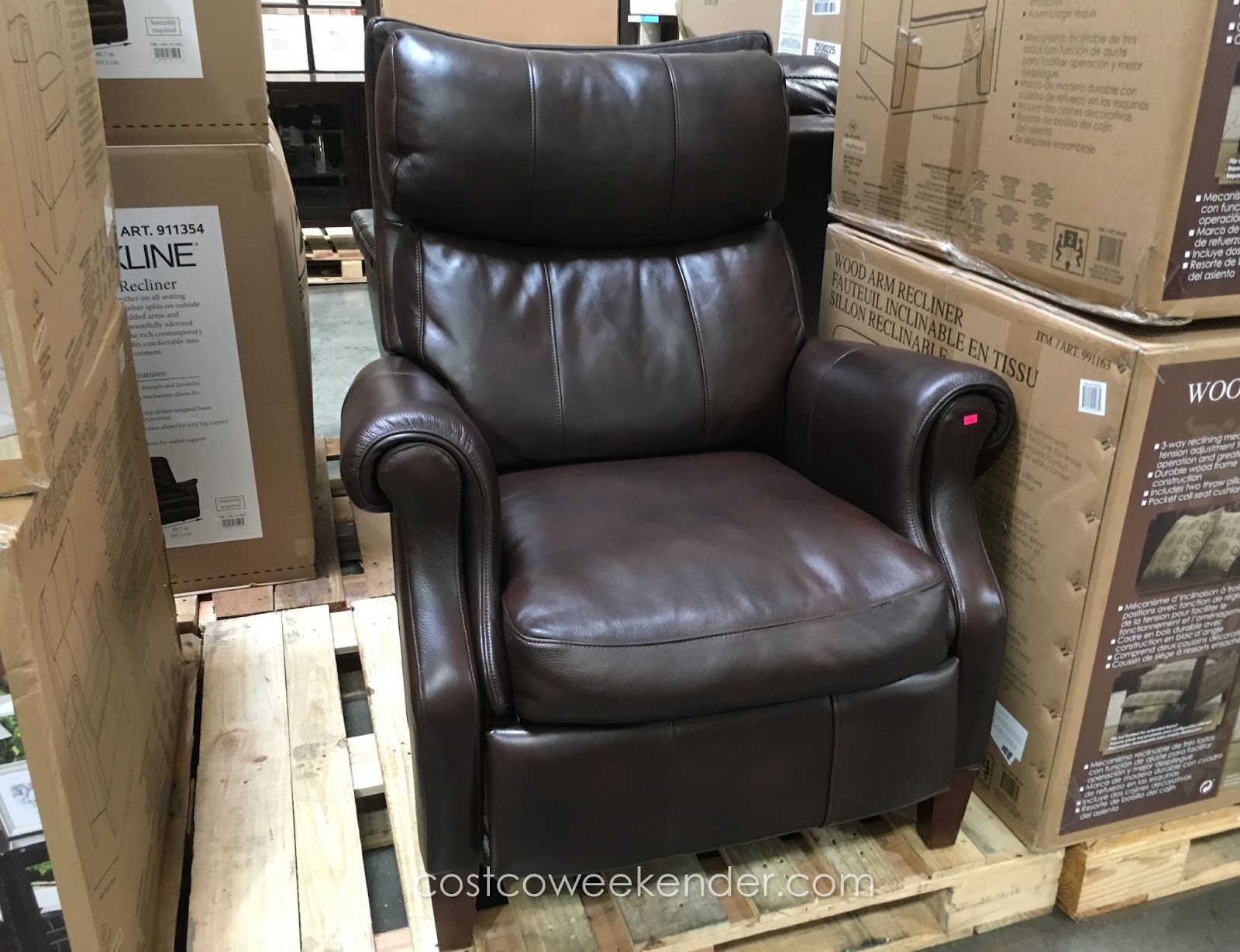 Synergy Home Furnishings Leather Recliner Chair Costco Weekender
