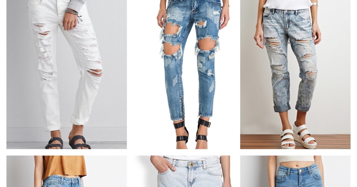 severely ripped jeans