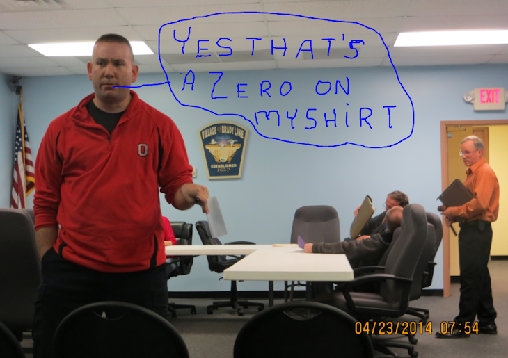 This is Brady Lake Village police chief John Marra with his BLV red police uniform.
