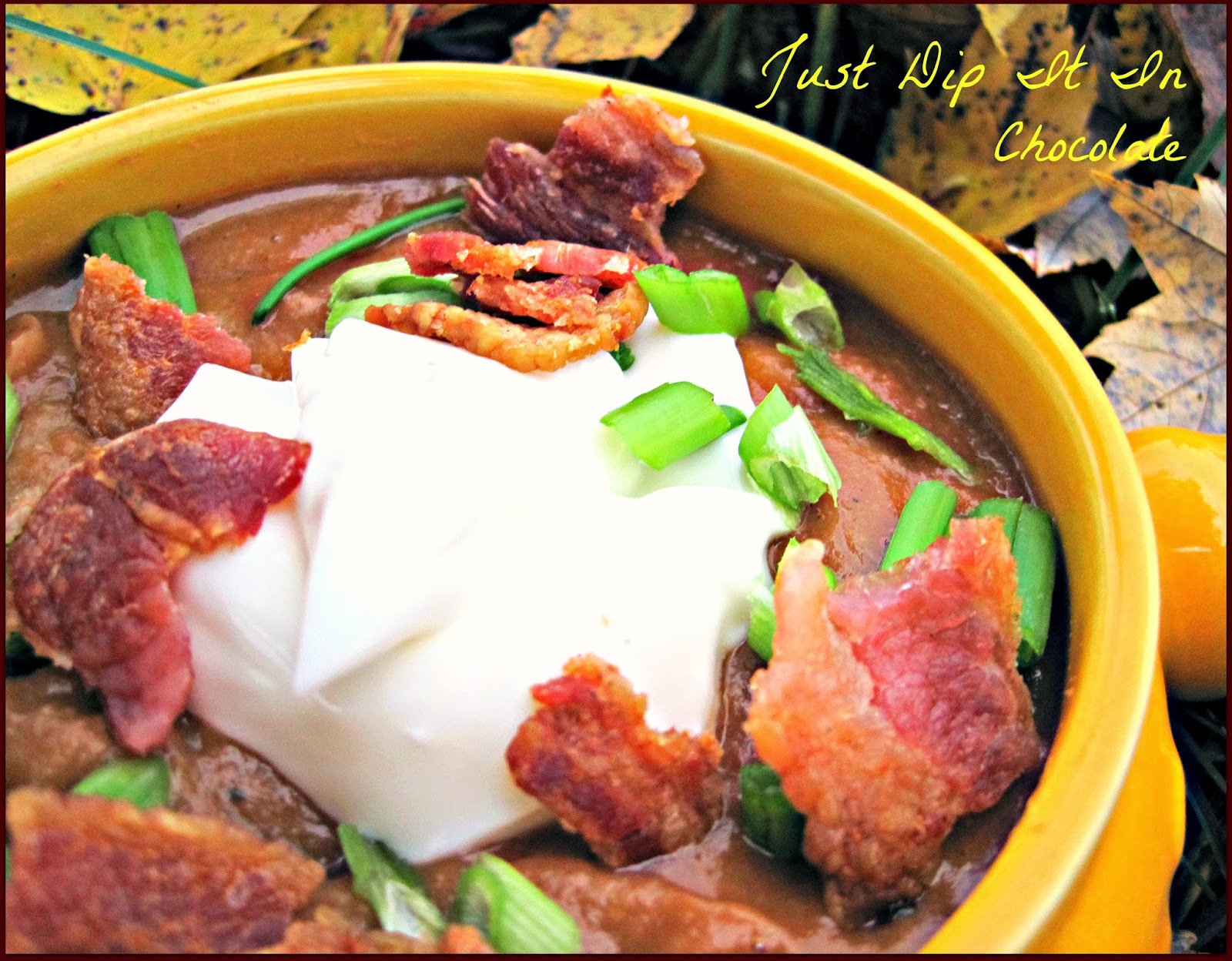 Just Dip It In Chocolate Bean and Chorizo Crock Pot Soup Recipe