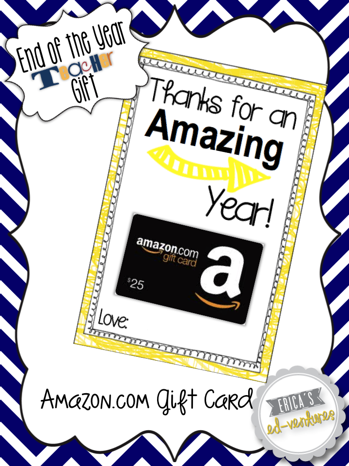 Amazon Gift Card Holder for Teacher End of the Year Gift