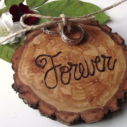 Ring Bearer Wood Slice for a Woodland Wedding