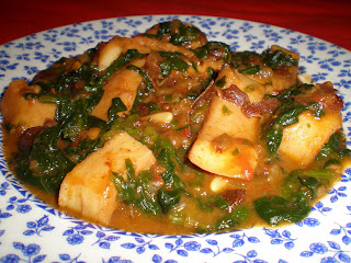 Calamares Guisados Con Espinacas