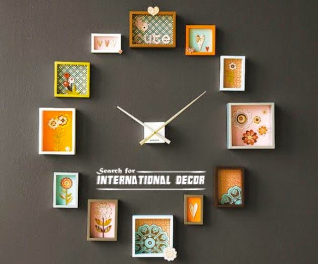 diy wall clock, cool wall clocks,creative wall clocks,frame wall clock