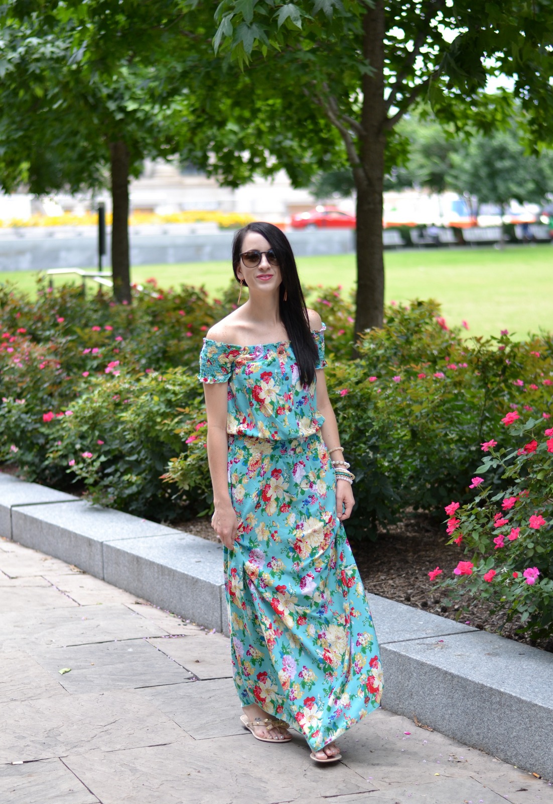 Summer floral maxi dress