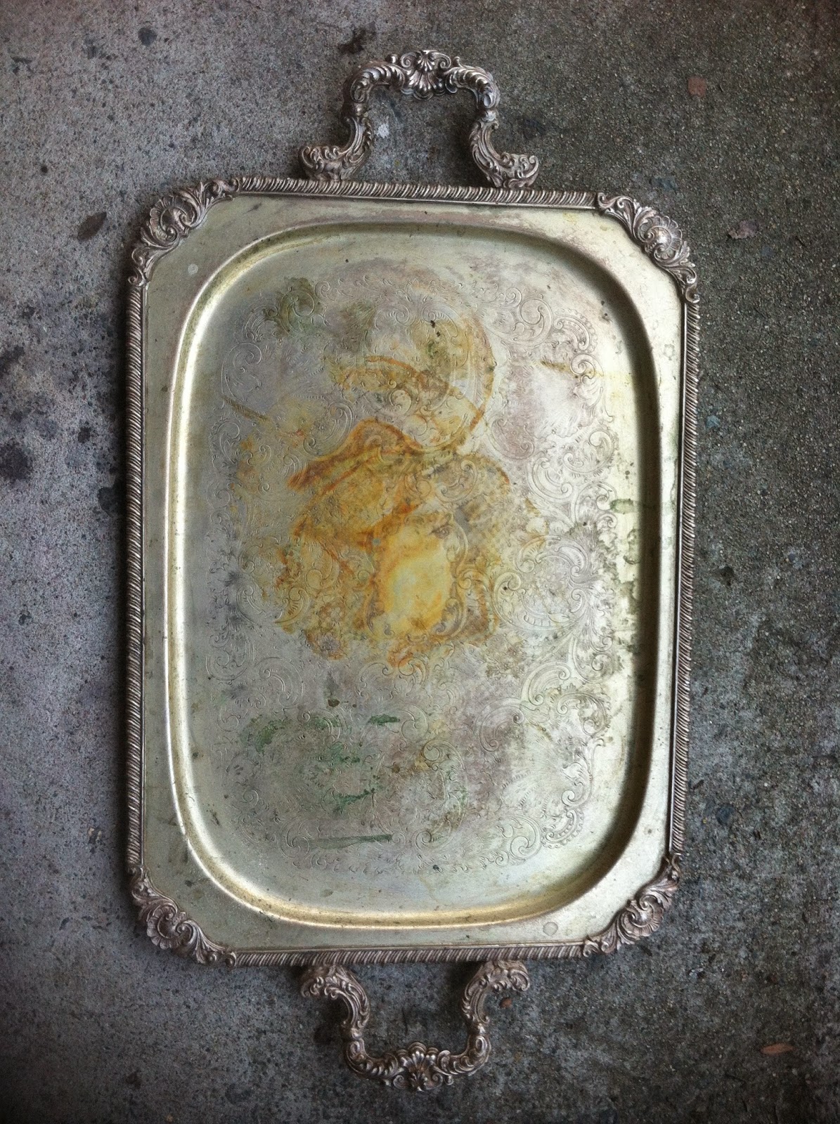 Woof Nanny Repurposed Silver Tray
