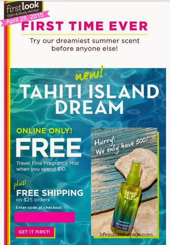 first look bath body works tahiti island dream free travel free travel size bath and body works