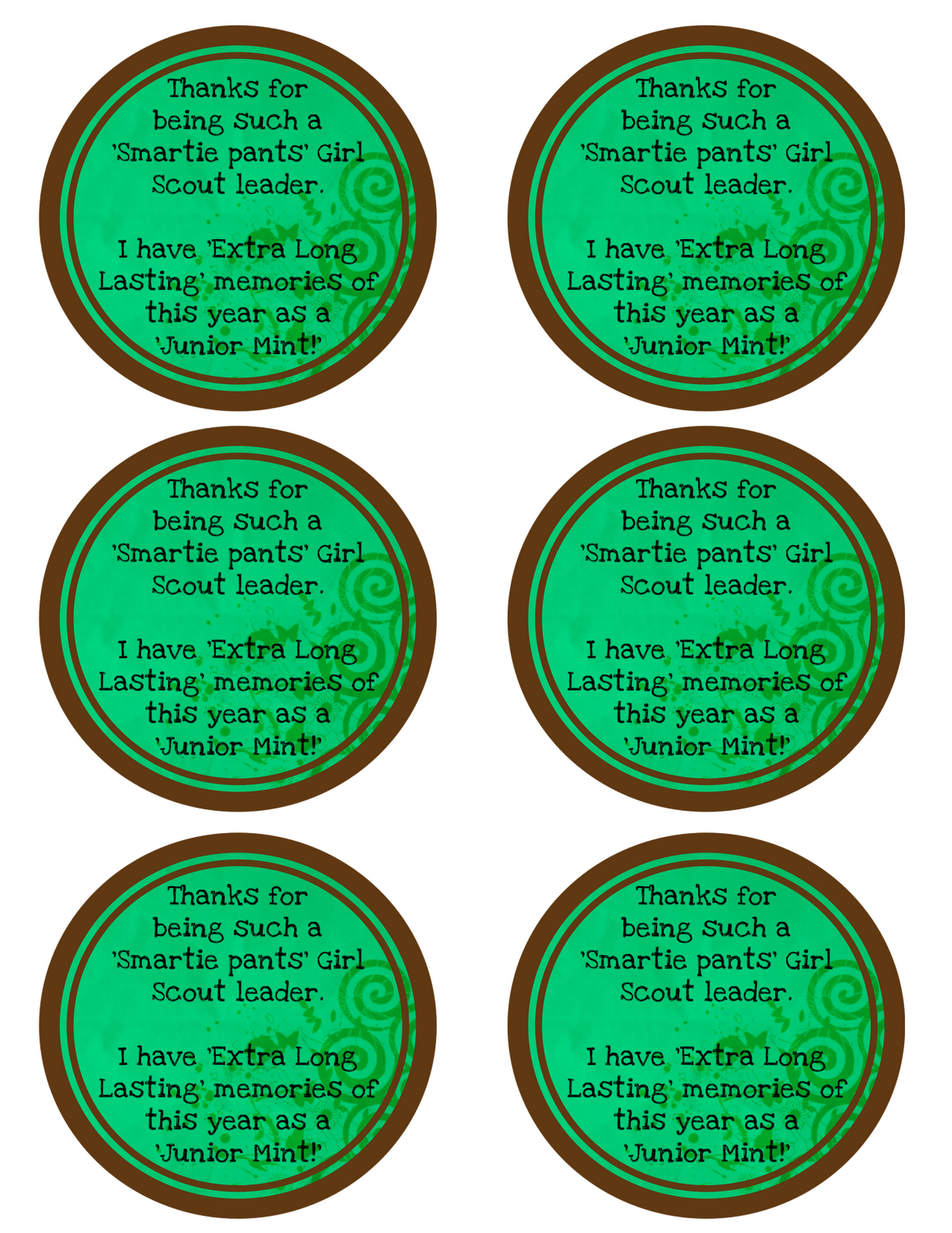 Teacher and Girl Scout Leader Gifts (Free Printable) The Real Thing
