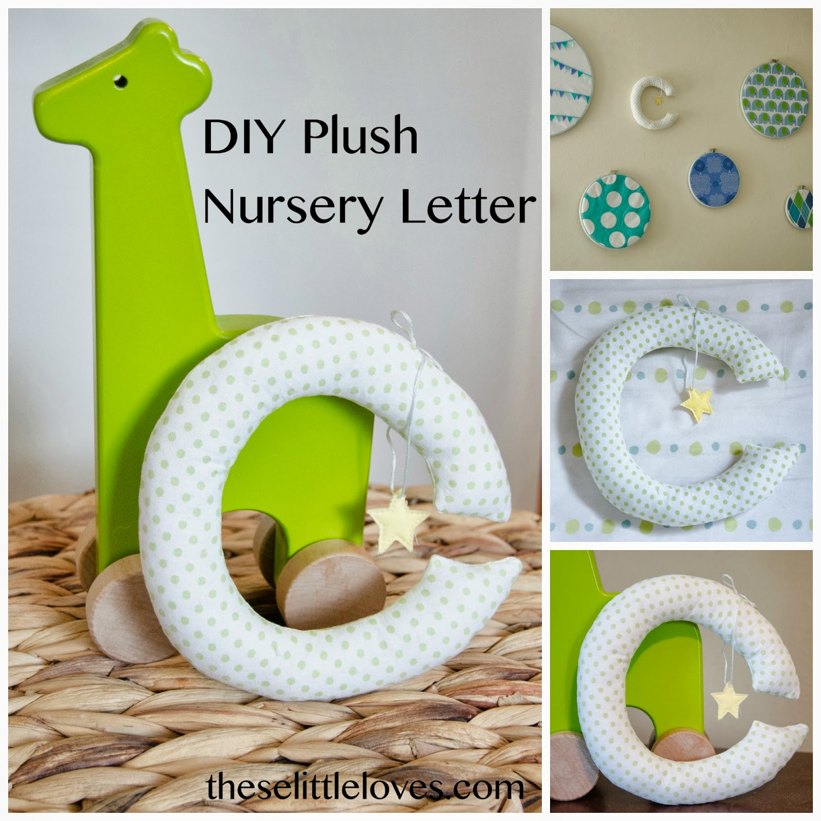 DIY Nursery Plush Letter with Hanging Star Tutorial