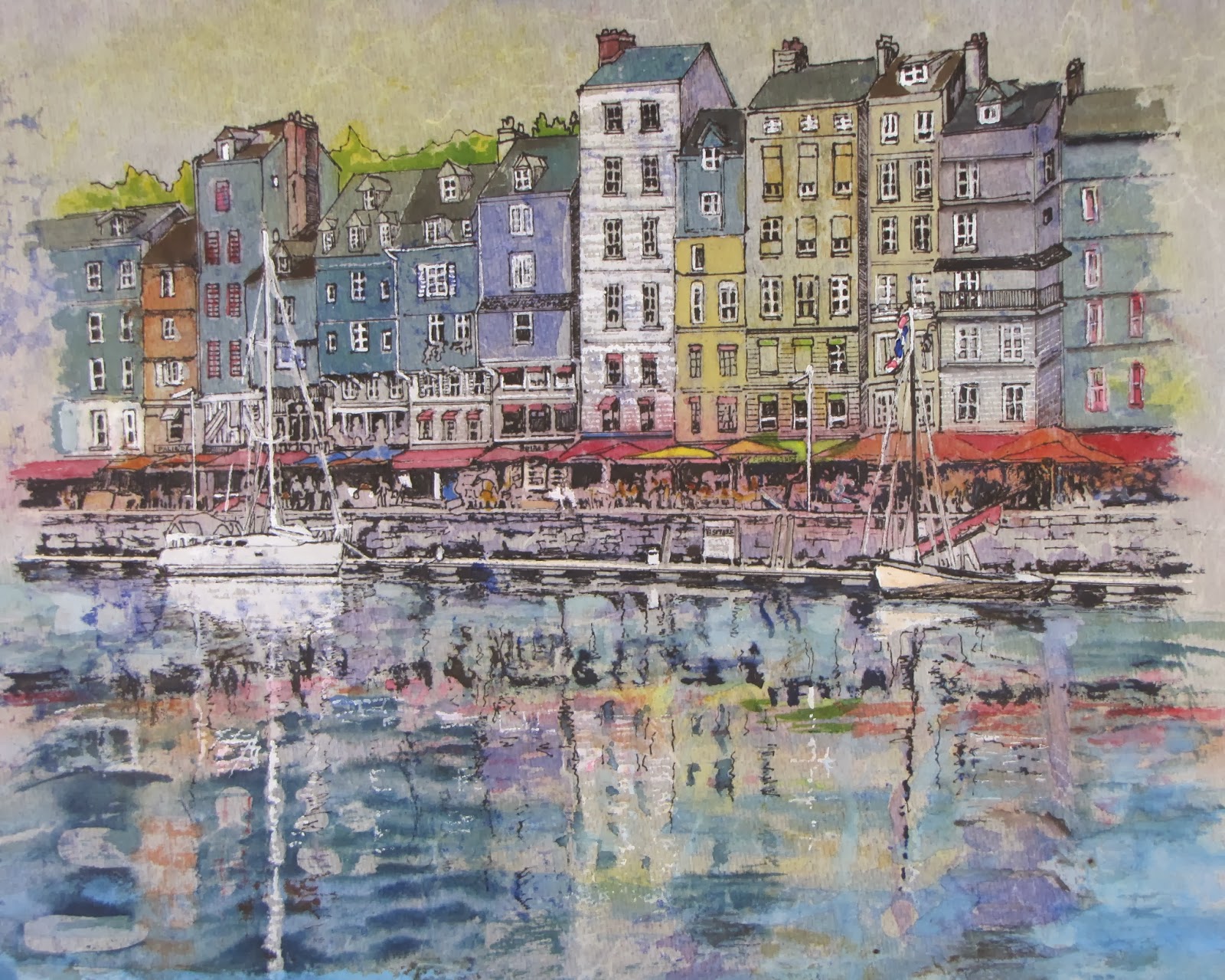 Bev Painting Adventures "France Series" started at Honfleur, France