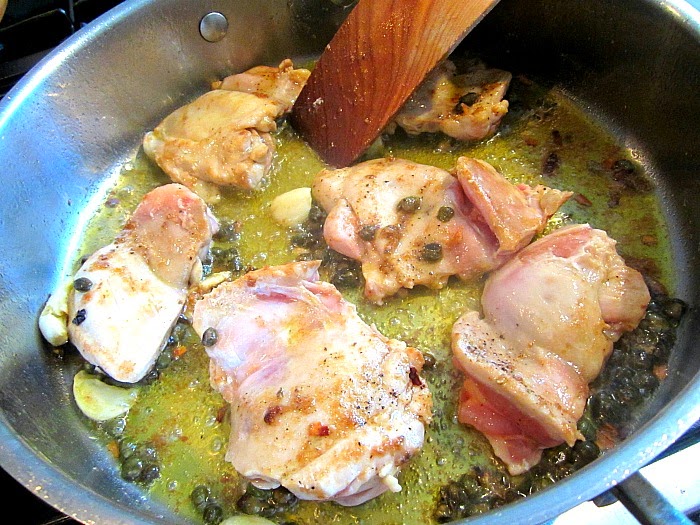 Chicken w/ Anchovies, Lemon & Capers
