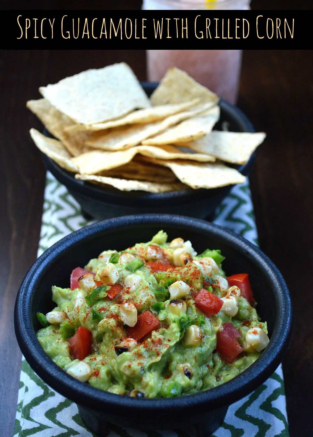 Spicy Guacamole With Grilled Corn Souffle Bombay