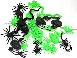 variety of small Halloween toys