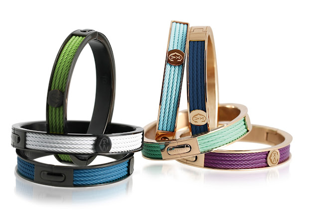 cable bracelets in a variety of colors