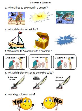 Bible Fun For Kids: Solomon's Wisdom