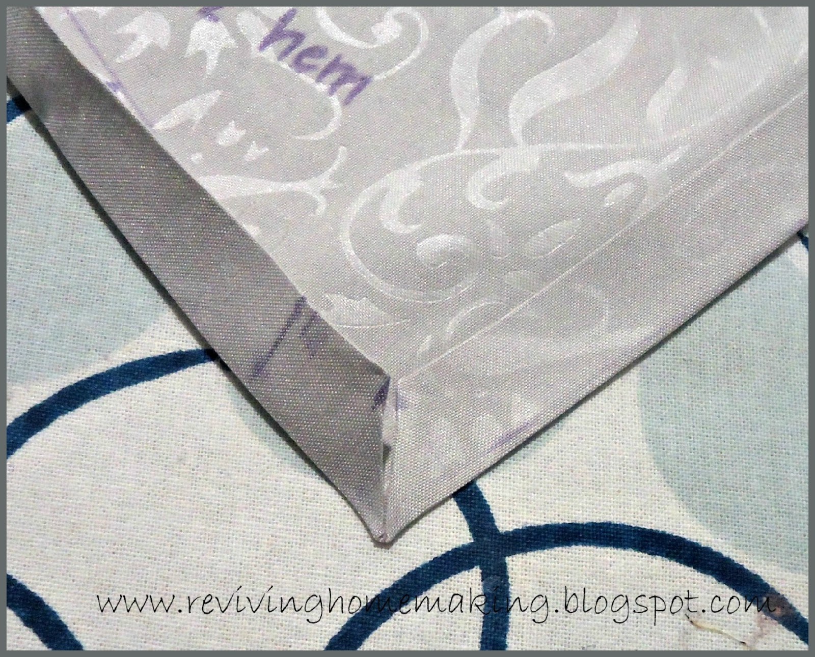 Reviving Homemaking How To Make a Tablecloth From a Sheet