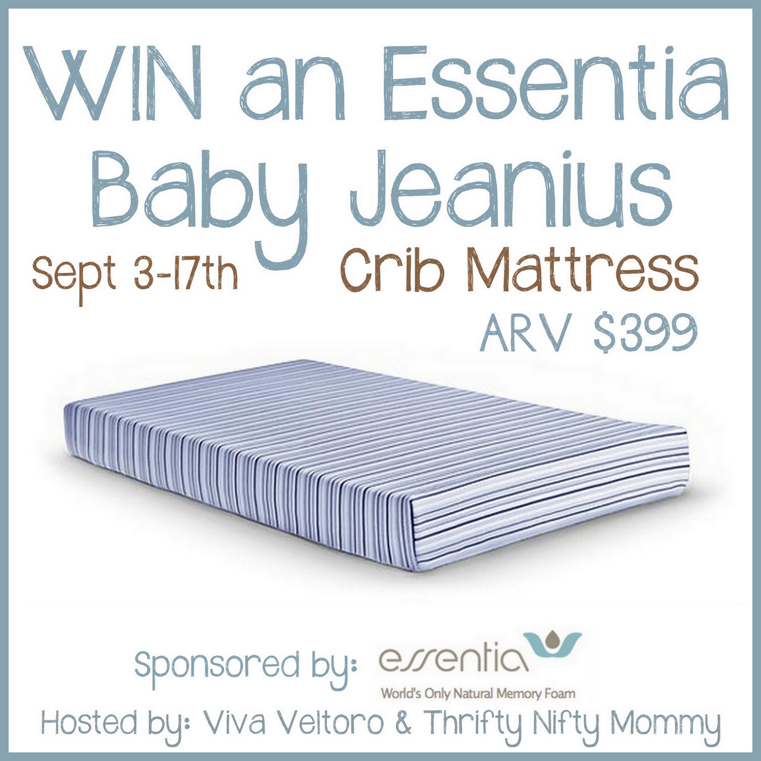 Essentia Baby Jeanius Crib Mattress Giveaway ends 9/17 Everything