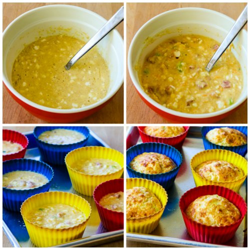 Cottage Cheese and Egg Breakfast Muffins with Ham and Cheddar (Video