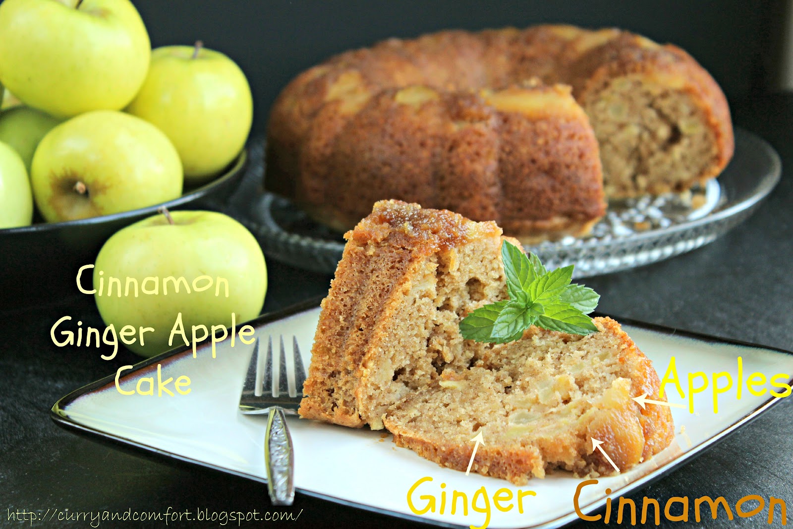 Kitchen Simmer Cinnamon Ginger Apple Cake