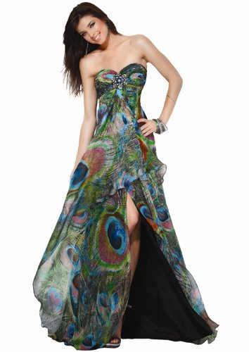 Not only suitable for a peacock themed wedding bridesmaid dress but also