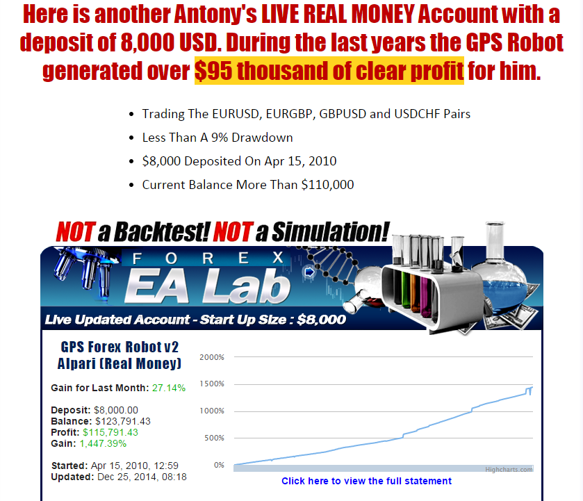 Gps forex robot free