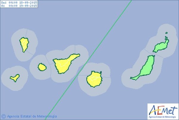 No hay alerta amarilla por lluvias en Canarias para el viernes 9 octubre No hay alerta amarilla por lluvias en Canarias para el viernes 9 octubre