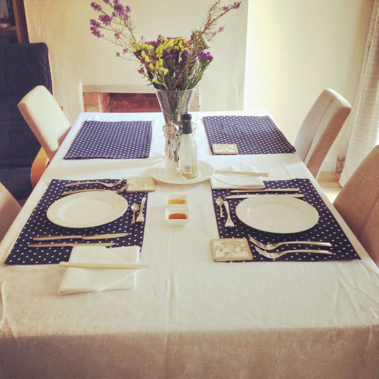 HANDMADE TABLE PLACEMATS FOR GIRLY LUNCH A N E M I S T Y L E