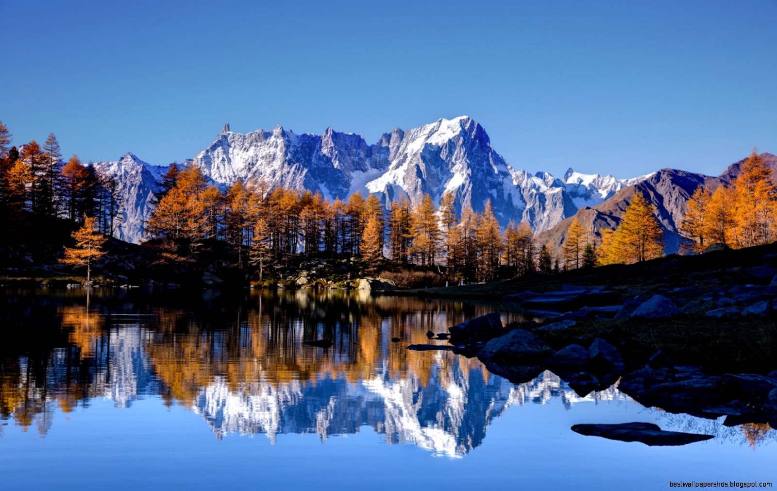 Sky Stein Berge Schnee See Wasser Reflexion Bäume Herbst Sky Stein Berge Schnee See Wasser Reflexion Bäume Herbst