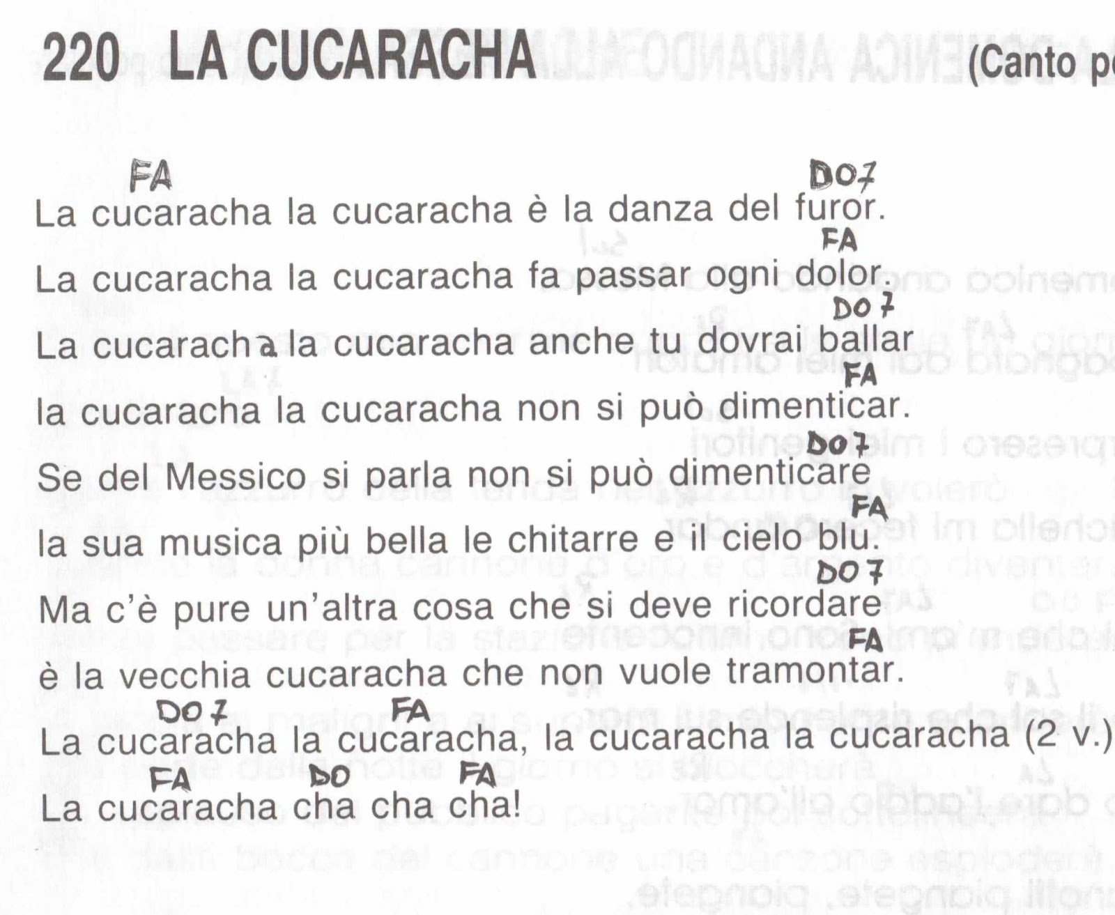 BODI SONČEK 48 LA CUCARACHA (Canto popolare italiano)