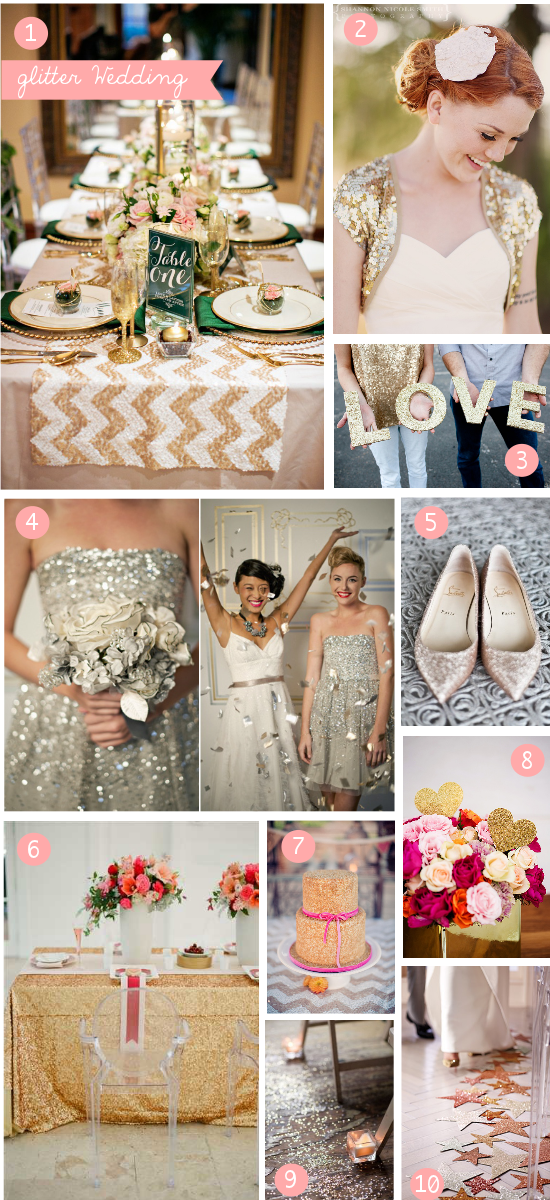 Funky Wedding Matrimoni a tema glitter! Themed Wedding glitter!