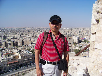 Standing atop the Aleppo Citadel overlooking the oldest city in the world