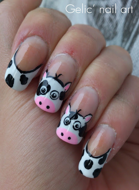 gelic' nail art funky french