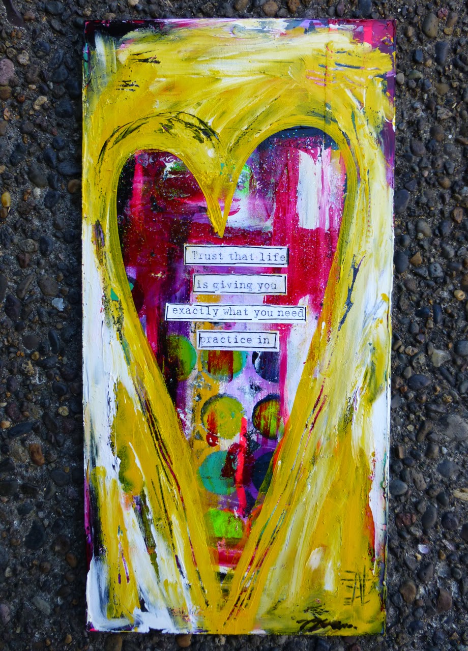 Made by Nicole Glittered MixedMedia Heart
